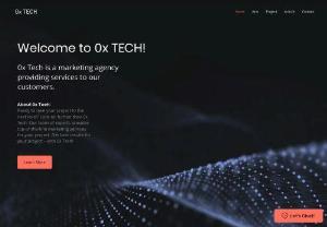 0x Tech - Ready to take your project to the next level? Look no further than 0x Tech! Our team of experts provides top-of-the-line marketing services for your project. Get best results for your project �
