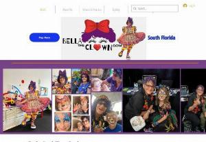 Clown Balloon Face Painter | Bella The Clown | Fort Lauderdale - Bella the beautiful clown brings the fun to you. Hire Bella for your next party or event. balloon artist, face painter, Clown. Kids of all ages love Bella. friendly, reliable and on time since 1999.