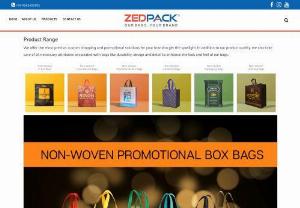 Non Woven fabric bags supplier and exporter in Delhi, India - Zedpack - For your brand to shine, we provide the most exact, personalized Non Woven Shopping Bagsand promotional solutions. We focus on all essential bag-related characteristics, including as durability, design, and detail, in addition to the quality of our products, to improve the appearance and feel of our bags. Features include being reusable, customizable, environmentally friendly, recyclable, made of high-quality raw materials, waterproof, and able to support up to 10 kg of weight.