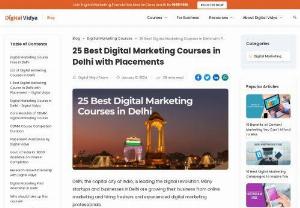 25 Best Digital Marketing Courses in Delhi with Placements - If you are looking for the best digital marketing courses in Delhi with free placements here are the list of best digital marketing institutes in Delhi.