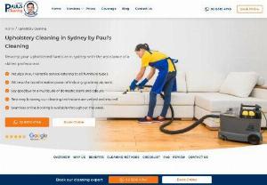 Upholstery Cleaning Sydney - Pauls Cleaning Sydney - Expert upholstery cleaning services for your couches, arm chairs, lounges, leather & more. Service includes PH tests, pre-treatments of stains, and more.