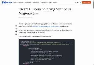 Screenshot of Creating Shipping Methods in Magento 2