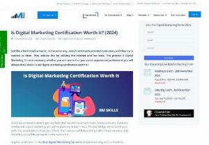 Is Digital Marketing Certification Worth It? (2023) - IIM SKILLS - A digital marketing certification is a credential that signifies an individual's competence and knowledge in various aspects of digital marketing, including search engine optimization, social media marketing, email marketing, content marketing, and web analytics.