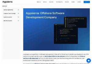 Offshore Software Development Company Services | Appsierra - With our proven record of providing the best offshore software development services, our team offers end-to-end services to upgrade your development process with the best-suited technology for your industry. You will get skilled developers with hands-on experience with wide-ranging technologies to launch the finest custom software solutions.