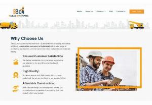 Best Construction Company in Hyderabad | Build On Infra - Build On Infra is the best construction company in Hyderabad, that has a wide range of residential and commercial constructions, material supply, civil works.