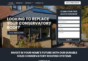 Roof Replacement Specialists in Basingstoke | 01256 213087 - Solid Conservatory Roof Replacement Systems is a leading provider of high-quality conservatory roof replacements, specialising in durable and energy-efficient solutions. 

Address:
Lutyens Cl, Lychpit, Basingstoke, RG24 8AG

Phone Number:
01256213087
