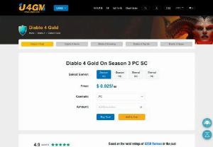 Buy Diablo 4 Gold -  Fast, Easy & Secure - U4gm.com - U4gm.com is the best place to buy Diablo 4 gold, you can buy D4 gold at the cheapest price. Huge stock, instant delivery, secure and 24/7 support!