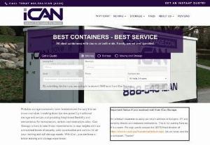 iCan Storage - "iCan provides mobile storage containers and moving solutions that are cutting edge, with a fantastic customer experience.

Our portable storage containers transform how you move and store your belongings, giving you greater flexibility and convenience.

We can provide you with secure, climate-controlled, high-quality storage solutions that will improve your moving and storage experience."