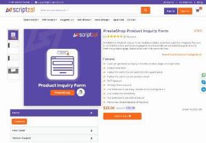 PrestaShop Product Inquiry Form - Scriptzol - PrestaShop Product Inquiry Form Module enables seamless customer inquiries for your e-commerce store. Enhance engagement and provide personalized support directly from the product page. Boost sales with this powerful tool.
