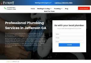 Plumber Jefferson GA - Patriot Plumbing serves as the premier plumber in Jefferson, GA, providing top-notch, reliable plumbing solutions. With a deep commitment to quality and customer satisfaction, we tackle all your plumbing challenges efficiently. Choose Patriot Plumbing, your local authority in dependable plumbing services.