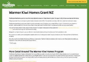 Warmer Kiwi Homes Grant by Greenside Insulation NZ - The Warmer Kiwi Homes grant covers both insulation and heat pumps. If eligible, you could get 80% * of the cost of your Insulation ($2,000 - 3,000), and Heat Pump (maximum of $3,000 incl GST) covered, potentially saving you over $5,000. 