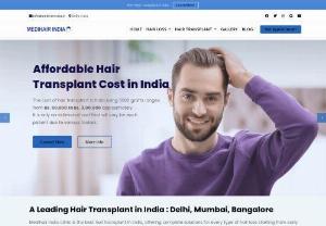 Hair Transplant in India - Best Hair Transplant cost in India - Medihair India clinic is the best hair transplant in India, offering complete solutions for every type of hair loss starting from early stages of hair loss to advance stages for both men and women. 
