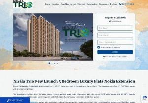 Nirala Trio Luxury Apartment Greater Noida West - Price List - Nirala Trio Premium 3 BHK Flat is strategically located at Techzone 4 Greater Noida West. For a high quality life, you need a great and safe residential Project. 