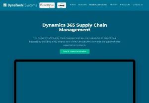 Dynamics 365 Supply Chain Management Partner - DynaTech - Dynatech systems is a leading Dynamics 365 Supply Chain Management partner that specializes in providing comprehensive solutions and services for businesses seeking to optimize their supply chain operations. As a trusted partner, we leverage the power of Microsoft Dynamics 365 to deliver robust supply chain management solutions tailored to meet the unique needs of our clients. 