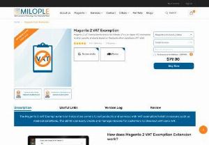 Magento 2 VAT Exemption | Offer VAT relief to customers - Magento 2 VAT Exemption or VAT Exempt extension by Milople let customers check out with products completely VAT freely.