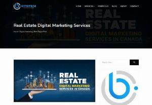 Best Digital Real Estate Marketing Agency Toronto - ByteTeck Digital - Real estate marketing service promotes the real estate business, properties, and sales, which helps build their brand identity. Another excellent reason for marketing is to make real estate connections and their image across various social media platforms. If you are a real estate business proprietor and want insights into the real estate business and why digital marketing is beneficial for your business, or if you are looking for a real estate marketing agency in Toronto, you must...