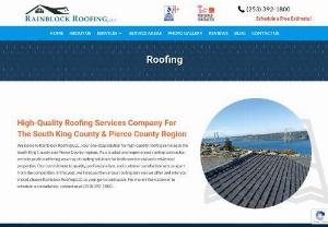 Top Roofing Services Company in South King & Pierce County, WA - Trust Rain Block Roofing for your roof replacement needs. Our team of experienced professionals provides top-quality residential and commercial roofing services in South King & Pierce County. We use only the best materials and techniques to ensure your roof is strong, durable, and secure. Contact us today to schedule a consultation. 