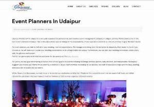 Event planners in Udaipur - Glorious World Event - Glorious World Event in Udaipur is a very well-experienced, professional, and creative event management company in Udaipur. Glorious World Event is one of the best event planners in Udaipur. This is the place where you can delegate the responsibility of your special occasion to us. And we promise to give the best results. 