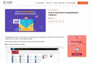 How to Send Email on Appointment Creation? - Learn how to set up emails that can be sent to users when an appointment is created.