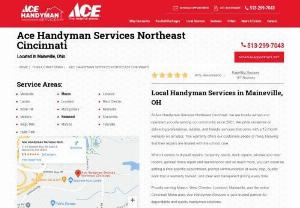 handyman in Maineville - Your search for the most efficient home remodeling and repair services provider ends with Ace Handyman Services. Count on us for a series of handyman services, including Flooring, Drywall, & Paint, Fences & Carpentry and more.