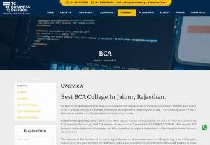 Best BCA College In Jaipur | BCA Institute -TC Business School - BCA College - TC Business School is one of the Best  & Top BCA Colleges In Jaipur, Rajasthan,Choose the best college to pursue the BCA course in Jaipur.