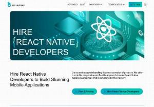 React Native Development Company | Hire React Native App Developer - Looking for a reliable and efficient React Native development company to bring your mobile app idea to life? Look no further than our expert team of skilled developers! With years of experience in building high-quality, cross-platform apps using React Native, we have the expertise and dedication to deliver outstanding results for your business. From concept to launch and beyond, we work closely with you to ensure that your app not only meets but exceeds your expectations. So why wait?...