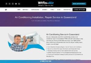 Air Conditioner service in Queensland | Air Conditioner Installation Queensland - Wtfixair offers top-notch air conditioner service and installation in Queensland. With their team of highly skilled technicians, they provide comprehensive services to ensure optimal cooling and comfort in residential and commercial spaces. Whether you need routine maintenance, repairs, or a brand new AC unit installed, Wtfixair is the go-to choice. They prioritize customer satisfaction and aim to deliver efficient and reliable solutions for all your air conditioning needs. Trust...