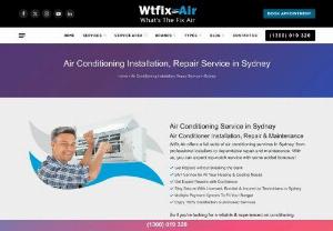 Air Conditioning Repair, Installation & Contractors Services in Sydney - Wtfixair is your premier provider of air conditioning service in Sydney. With their team of skilled technicians, they offer comprehensive solutions to ensure your AC system operates at its peak performance. From routine maintenance and cleaning to diagnosing and repairing complex issues, Wtfixair has you covered. They are committed to delivering prompt and reliable service, ensuring your home or business remains cool and comfortable throughout the year. Trust Wtfixair for all your air...