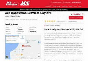 Honest and Dependable Handyman Services in Gaylord - ACE Handyman Services in Gaylord provides comprehensive handyman services to meet all your repair, maintenance, and remodeling needs. Our skilled team offers expert solutions for home repairs, maintenance tasks, remodeling projects, carpentry, and more. Trust us for reliable and professional service that exceeds expectations. Contact us today for all your handyman needs.