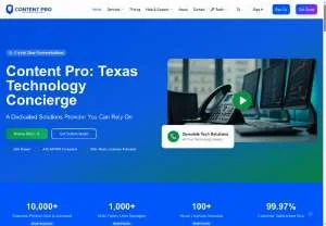 Screenshot of Content Pro LLC: Managed Technology & ISP Services
