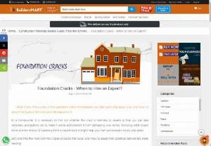 Foundation Cracks - When to Hire an Expert? -BuildersMART - Foundation cracks may occur due to frequent plumbing leakages in water lines and sewer lines, differential foundation settlement,foundation cracks normal, how to fix foundation cracks, foundation cracks in house