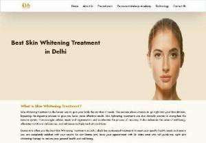 Best Skin Whitening Treatment in Delhi - The Best Skin Whitening Treatment in Delhi at Derma Arts Clinic consists of applying solutions containing plant-based extracts to the damaged skin to exfoliate it and lessen the visibility of dark patches, blemishes, dullness, and skin discoloration.