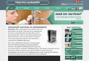 Fast Pro Locksmith, LLC - When residents in and near Philadelphia require the help of a qualified locksmith, they often rely on the reputable and efficient services of Fast Pro Locksmith LLC. With our help, we can assist you with your emergency, automotive, residential and commercial locksmith service needs. Let us know how we can be of assistance to you. We have a team of the best and most qualified locksmith technicians in the industry. They come to us with all of the skills necessary to successfully help us...