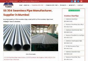 SS 304 Seamless Pipe Supplier in Mumbai - Siddhgiri Tubes, located in Mumbai, India, is a well-known SS 304 Seamless Pipe Manufacturer and Supplier. We produce superior pipes in line with many international standards as a leading SS 304 Seamless Pipe manufacturer and supplier. Stainless steel pipes are required for high-pressure equipment, boilers, heat exchanger tubes, air preheaters, steam release pipes, air cooler tubes, steam trap piping, and other applications.