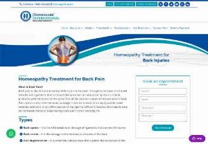 Homeopathy Treatment for Back Pain Problems | Homeopathy Remedies for Low Back Pain in Begumpet, Hyderabad - Homeocare International - Get natural relief with Homeopathy treatment for back pain . Homeocare International provides a safe and effective  constitutional homeopathy treatment for back pain relief. You can get customized treatment plans to reduce your back pain and improve your quality of life.