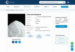Citric Acid Anhydrous Suppliers - Tradeasia International Pte. Ltd. is a citric acid anhydrous supplier with high-quality citric acid anhydrous in formulas designed to satisfy the shifting citric acid Singapore market needs.