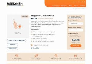 Magento 2 Hide Price - Magento 2 Hide Price extension by Meetanshi allows store owners to hide the product price and 