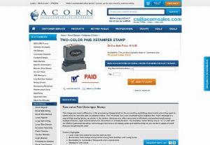 Two-Color Paid Xstamper Stamp Online| Acorn Sales - With the aid of this image, the accounting and billing departments can streamline their paperwork processing by stamping invoices and bills with updated status.