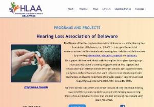 Hearing Loss Association of Delaware - HLADE organization in Delaware provides support for deaf children and adults with hearing loss. Meetings, groups, education & training programs in New Castle, Kent and Sussex Counties.