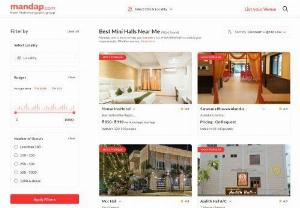 Best Mini Halls in India | Mandap - Find List of Best Mini Halls. Search for Mini Halls by Your location with Best Deals. Check Prices & Availability, Reviews, Pictures, Capacity, Contact info & More.