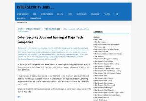 Cyber Security Jobs - Tech Companies