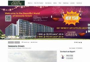 Seasons Green Kalyan West Flats For Sale - Experience the enchantment of Seasons Green, an alluring residential project situated in the scenic locale of Kalyan West. Created by the prestigious Seasons Group, this development presents stunning 1 and 2 BHK apartments meticulously crafted to deliver a seamless fusion of opulence, convenience, and natural beauty. Indulge in a captivating living experience at Seasons Green.