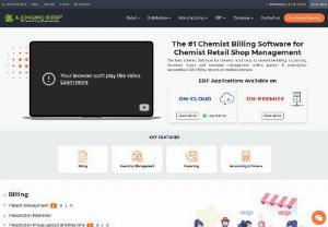Chemist Software | Chemist Billing Software - LOGIC ERP Chemist Software for chemist shop management is the best software for chemist billing, inventory, accounting, expiry, GST and more.