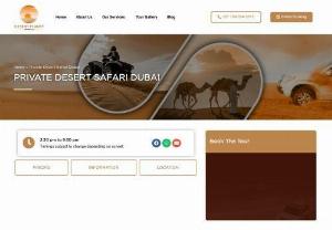 Private Desert Safari Dubai - Go on a private desert safari in Dubai! It allows you to encounter the exquisite desert beauty and serenity with next to no problem in the privacy of your personal vehicle with the organization of a nearby specialist aide. Limited by the seamless sights and feel of brilliant sands, the main attraction of this desert safari is the 4X4 dune bashing.   Private Desert Safari Dubai  Contact Us: +971-5439-45-912