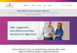 The Creative Printer - The Creative Printer brings ideas and imagination to life that support people in both aged care and home environments through innovative print solutions such as wayfinding signage, memory boards, door murals and dementia aids.