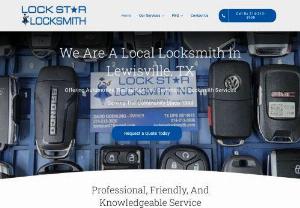 Lockstar Locksmith - Located in Lewisville, Texas, Lockstar Locksmith has been providing locksmith and security services to vehicle owners, residential, commercial, and industrial clients throughout the Dallas, Collin, and Denton County area for many years. Our foremost goal at Lockstar Locksmith is to continue to build long-term relationships with clients by always providing an unsurpassed level of quality service.