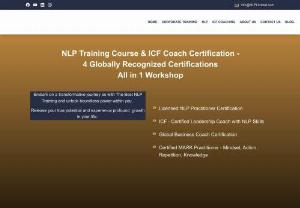 NLP Training India - NLP Training Course & ICF Coach Certification - 4 Globally Recognized Certifications All-in-1 Workshop