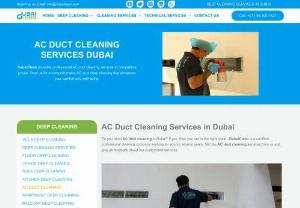 Ac duct cleaning in Dubai - Maintaining clean and efficient AC ducts is crucial for a healthy and comfortable living or working environment in Dubai. Dubai Clean expertise in AC duct cleaning ensures that your indoor air quality remains top-notch, promoting a healthier atmosphere and efficient cooling system. By availing their professional services, you can enjoy the benefits of improved air quality, energy efficiency, and enhanced system performance. Trust Dubai Clean to freshen up your space and make a...