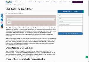 GST Late Fee Calculator - Quickly calculate GST late fees in seconds with our easy-to-use GST Late Fee Calculator. Get accurate, up-to-date results to better manage your GST payment obligations.
