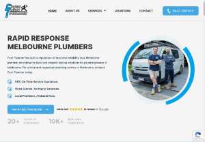 The Fast Plumber - Fast Plumber, your local Melbourne expert, delivers rapid, reliable plumbing solutions with personalized service. Operating for 20 years, we prioritize customer satisfaction, offering prompt responses by skilled professionals who respect your home as if it was their own. Trust Fast Plumber for all your plumbing needs.